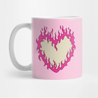 Pink Flaming Heart Mug